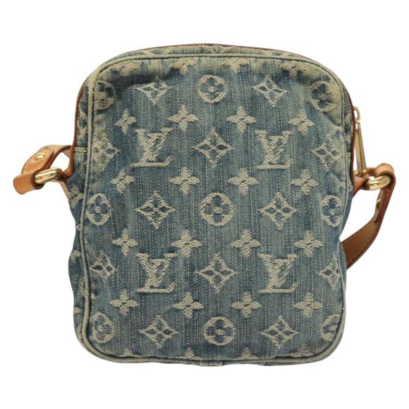 LOUIS VUITTON Monogram Denim Camera Bag Shoulder Bag Blue M95348 - Picture 2 of 16